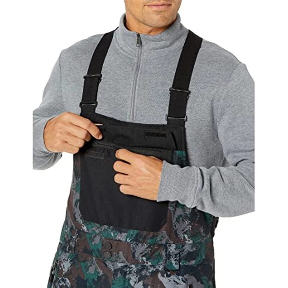 NWT!! Obermeyer Men’s Insulated Waterproof Camo Ski Bib Pants Size Small - Picture 3 of 16